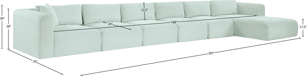 Shaggy - 6 Piece Modular Sectional With Chaise