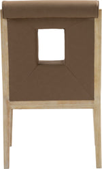 Gwendolyn - Faux Leather Dining Arm Chair With Natural Frame
