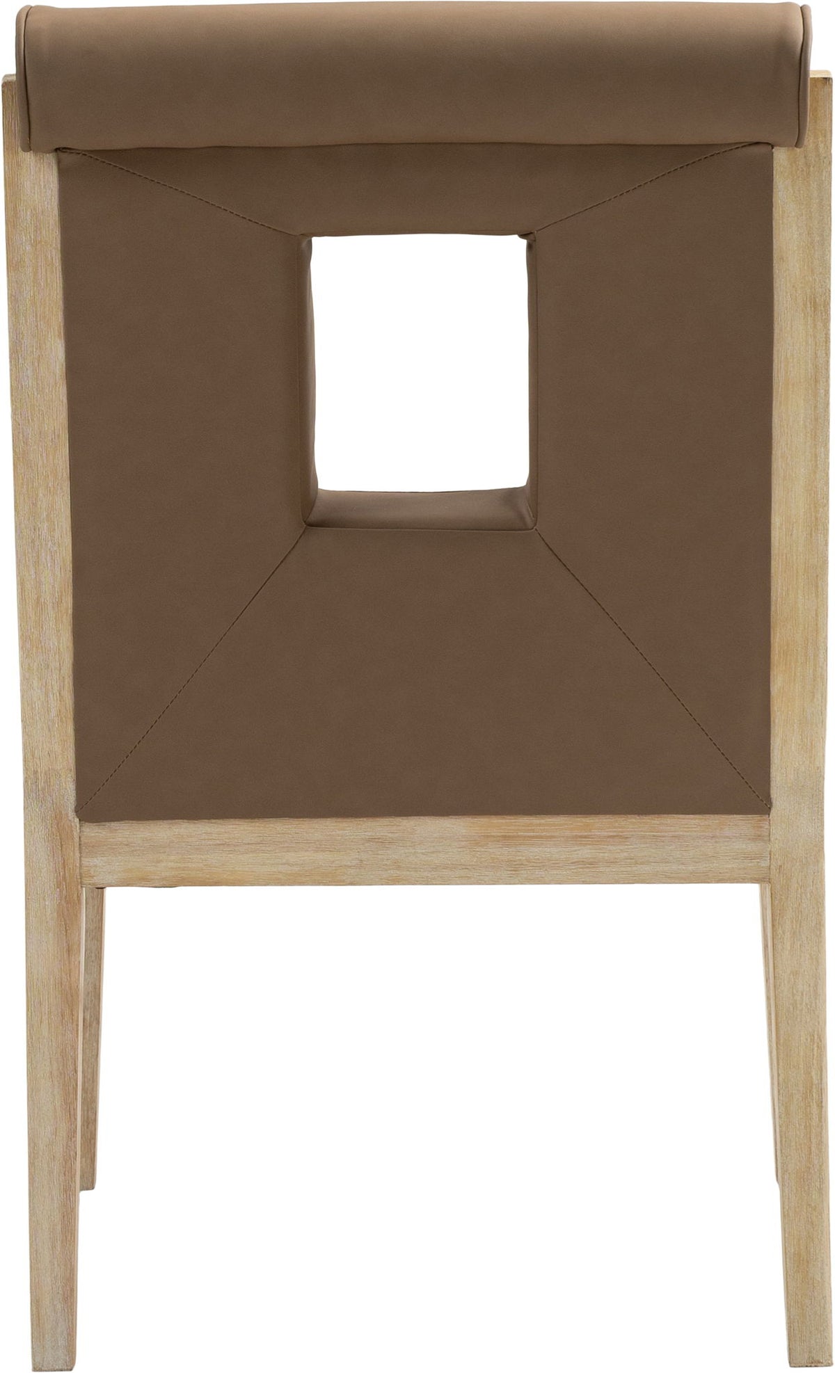 Gwendolyn - Faux Leather Dining Arm Chair With Natural Frame