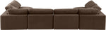 Comfy - 6 Piece Velvet Modular Armless Sectional