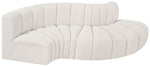 Arc - Boucle Fabric 4 Piece L-Shaped Modular Sofa