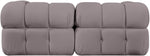 Orin - Velvet Performance Fabric Upholstered 2 Piece Modular Sofa (2 Corner Chairs)