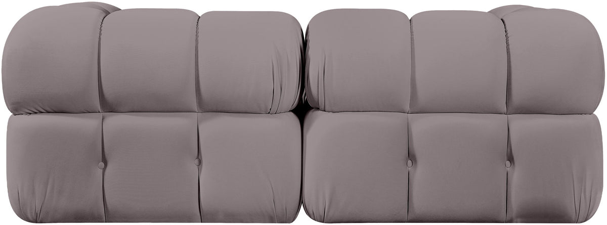Orin - Velvet Performance Fabric Upholstered 2 Piece Modular Sofa (2 Corner Chairs)