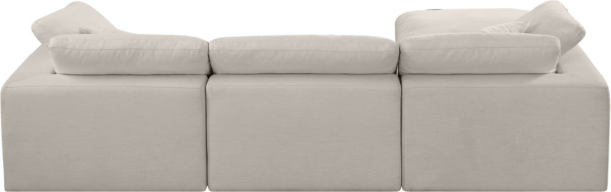 Comfy - 4 Piece Linen Fabric Modular Sectional With Chaise