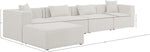 Cube - Linen 5 Piece Modular Sectional With Chaise
