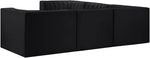 Rummi - Symmetrical Velvet Performance Fabric Upholstered 5 Piece Modular Sectional