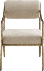 Bastille - Upholstered Dining Arm Chair (Set of 2) - Brass Frame