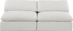 Comfy - Linen Modular Armless Sofa 2 Seats