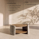 Wren - Velvet And Oak Veneer Coffee Table