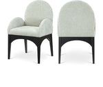 Waldorf - Chenille Dining Arm Chair With Black Legs