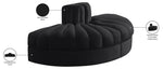 Rummi - Velvet Performance Fabric Upholstered 2 Piece  Rounded Modular Loveseat