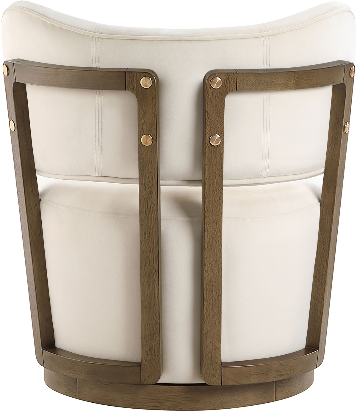 Elara - Velvet Upholstered Swivel Accent Chair - Stained Brown