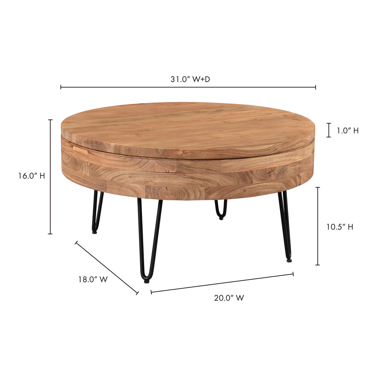 Privado - Storage Coffee Table - Natural