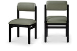 Roundhill - Faux Leather Dining Chair (Set of 2) - Black Frame