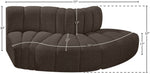 Arc - Boucle Fabric 3 Piece Modular Sofa