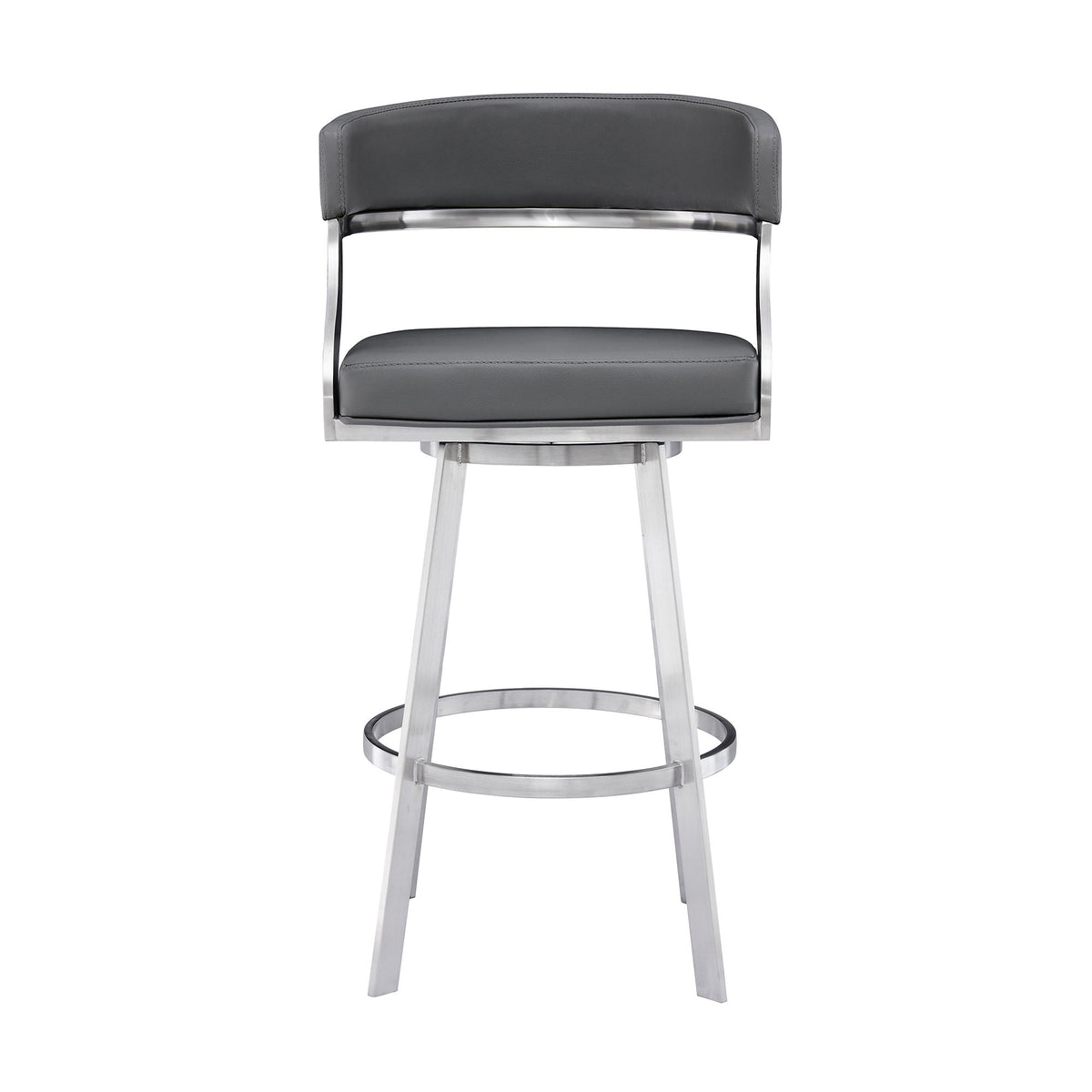 Saturn - Counter Height Bar Stool - Brushed Stainless Steel