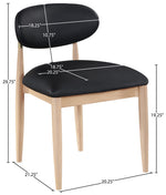 Riccio - Faux Leather Dining Side Chair (Set of 2) - Natural Frame