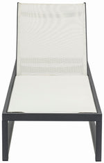 Maldives - Water Resistant Outdoor Patio Adjustable Sun Chaise Lounge Chair With Gray Base