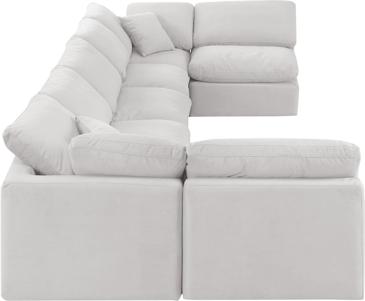 Indulge - Velvet 7 Piece Modular U-Shaped Sectional