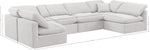 Indulge - Velvet 6 Piece Modular U-Shaped Sectional