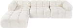 Orin - Velvet 4 Piece Modular Sectional With Chaise