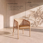 Sylvan - Vegan Leather Dining Chair (Set of 2) - Natural Frame
