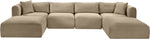 Shaggy - Fabric 6 Piece Modular Sectional With 2 Ottomans