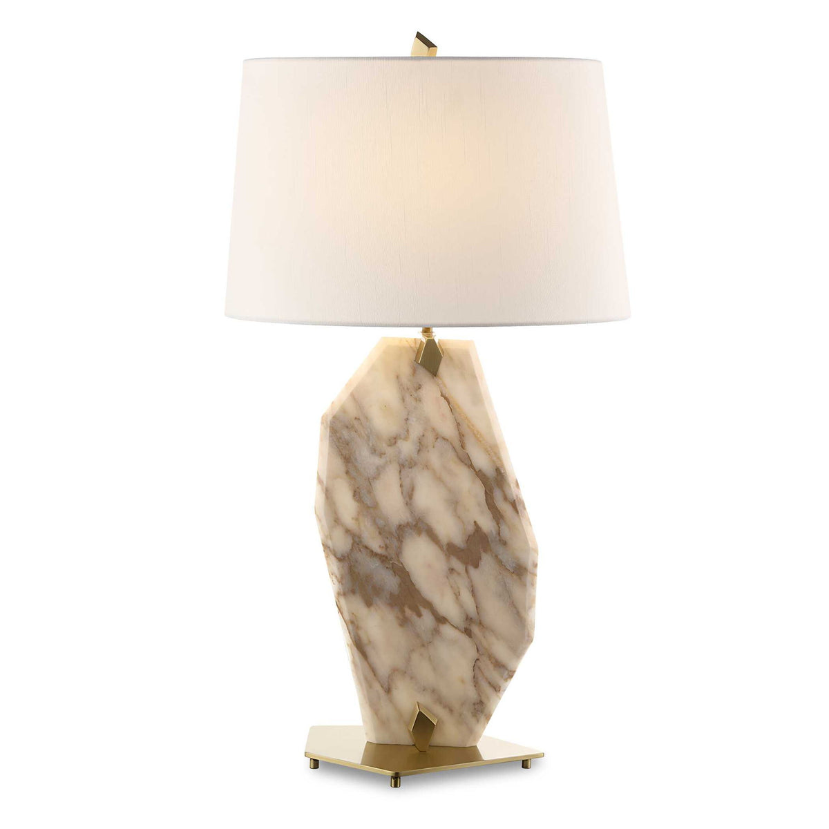 Pentagonal - Table Lamp - Gold / White