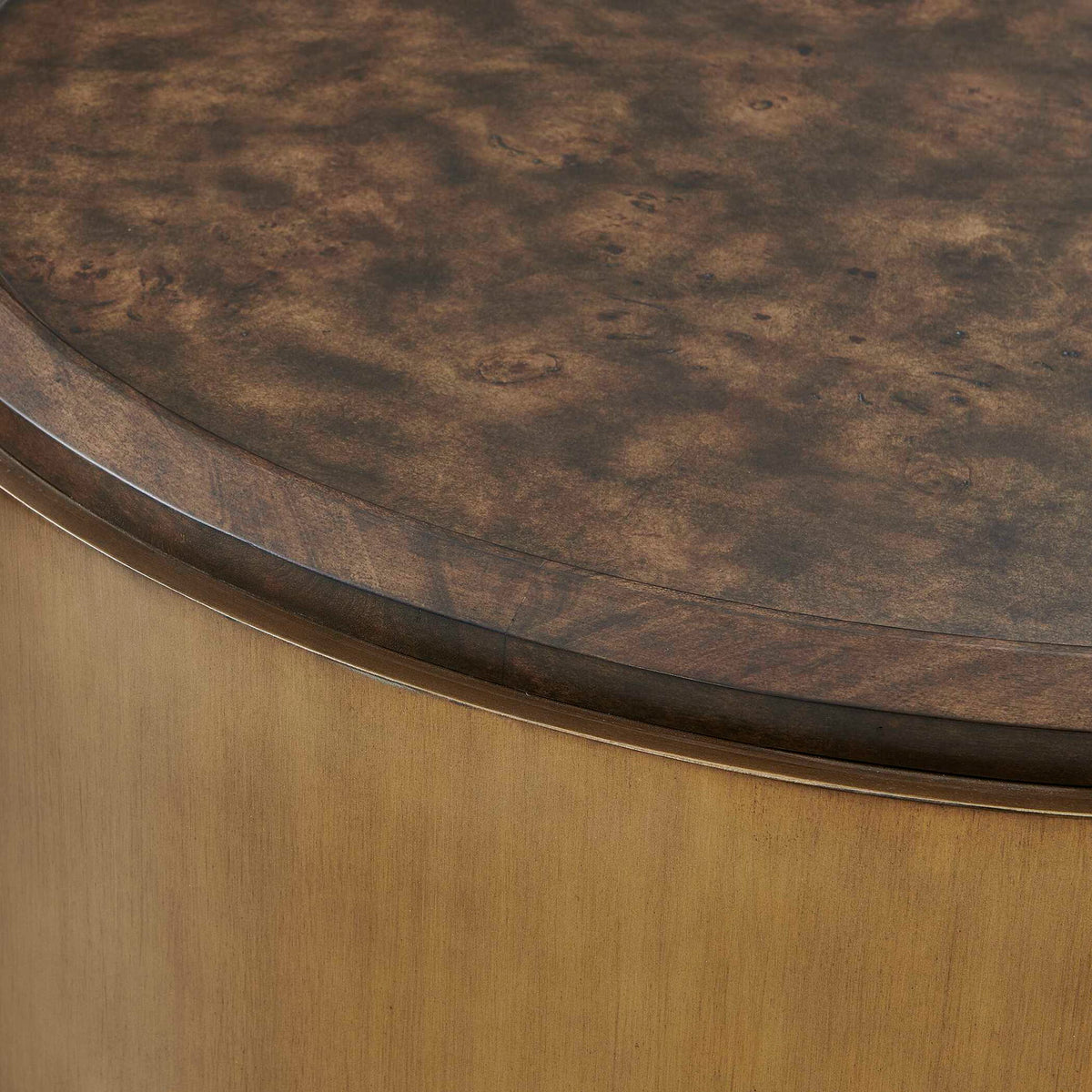 Parrish - Round Coffee Table - Brass / Woodtone