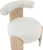 Calder - Linen Textured Fabric Upholstered Accent Chair - Painted Natural Base