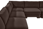 Hammond - Velvet Performance Fabric Upholstered 7 Piece Armless Sectional