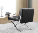 Delano Modern Black Leather Lounge Chair by VIG Furniture - View 4