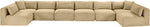 Shaggy - 8 Piece Modular U-Shaped Armless Sectional