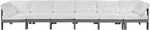 Nizuc - Outdoor Patio 6 Seat Modular Sofa With Gray Frame