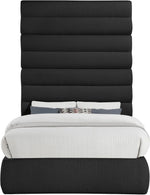 Adam - Boucle Fabric Bed With 89" Headboard