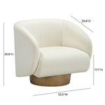 Presley - Swivel Accent Chair - Cream