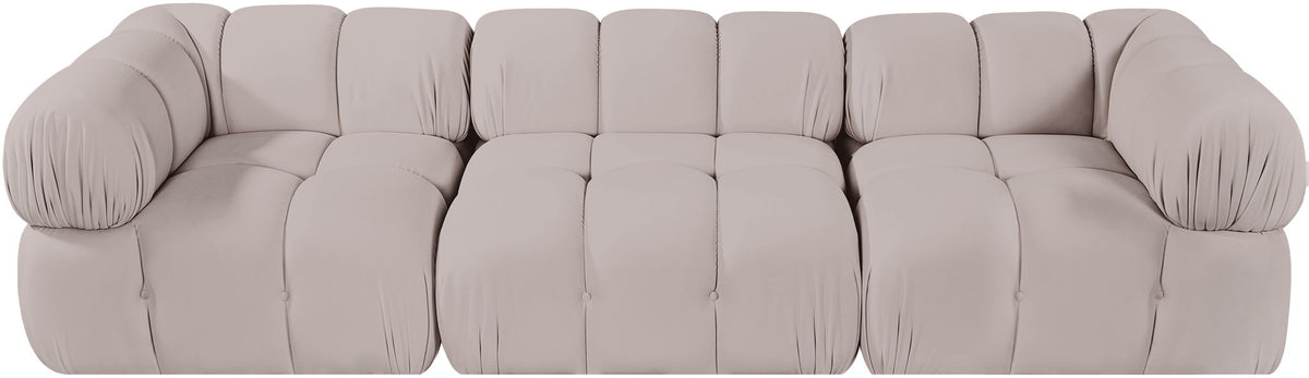 Orin - Velvet Performance Fabric Upholstered 3 Piece Modular Sofa