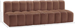 Arc - Faux Leather 3 Seats Modular Sofa