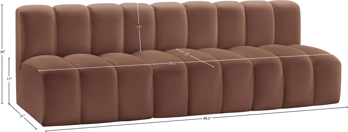 Arc - Faux Leather 3 Seats Modular Sofa