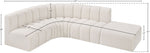 Arc - Boucle Fabric 5 Piece Corner Modular Sofa