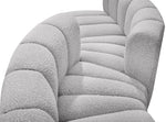 Arc - Boucle Fabric 4 Piece Curved Modular Sofa