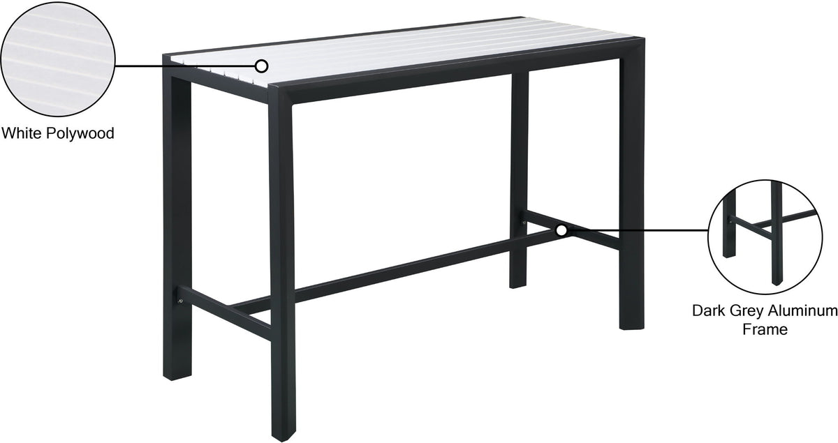 Nizuc - Outdoor Patio Rectangle Bar Table