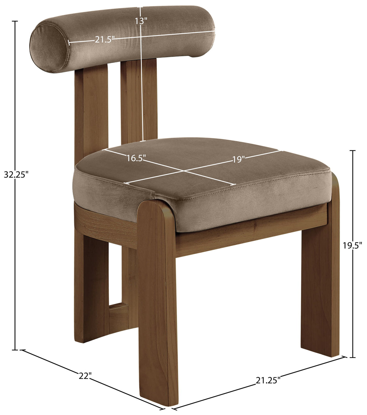 Arienzo - Performance Fabric Upholstered Dining Chair (Set of 2) - Walnut Base