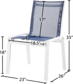 Nizuc - Outdoor Patio Dining Chair With White Frame (Set of 2)