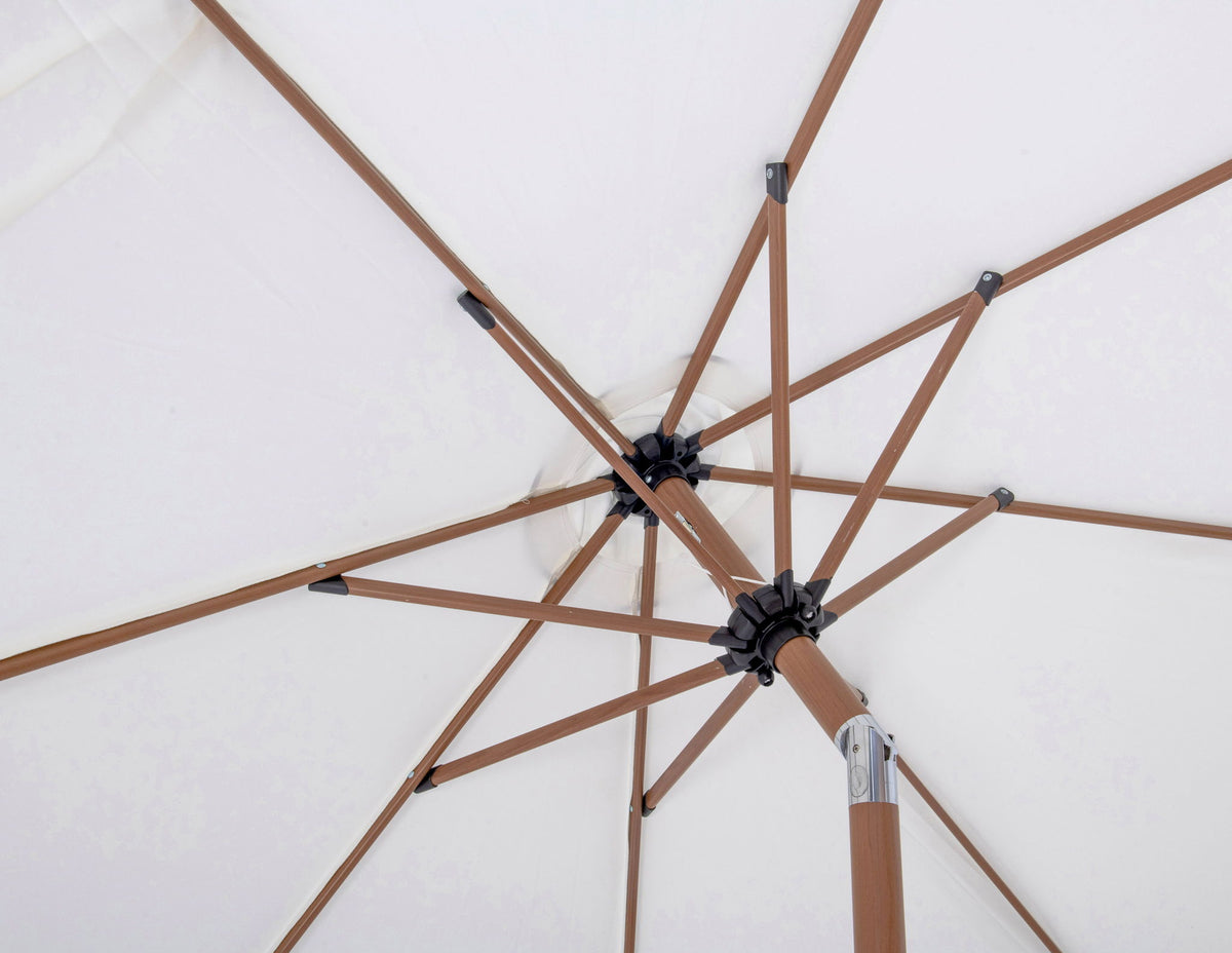 Amalfi - Aluminum Patio Umbrella - Black Base / Light Brown Pole
