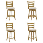 Melindra - Modern Farmhouse Swivel Wood Counter Height Kitchen Bar Stool