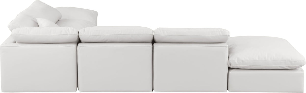 Indulge - Faux Leather 6 Piece Modular Armless Sectional