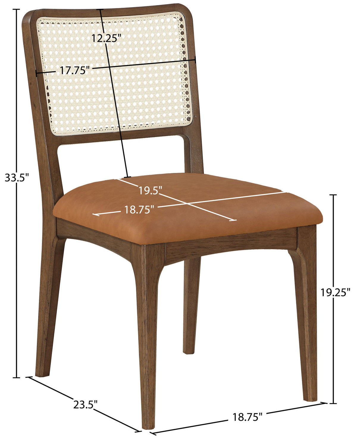 Atrium - Upholstered Seat Dining Chair With Brushed Brown Base (Set of 2)