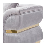 Eaton - Loveseat - Shiny Silver