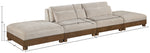 Turin - Chenille Fabric Upholstered Modular Sectional - Taupe